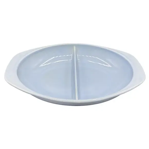 🍽️ Vintage Pyrex Blue 1.5 Qt Divided Casserole Dish MCM Retro Kitchen Decor - Picture 1 of 4